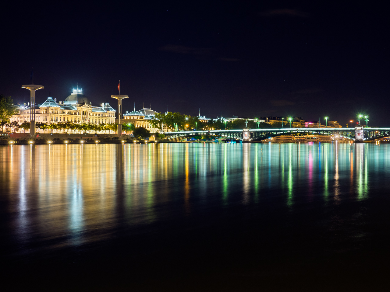 Lyon at night